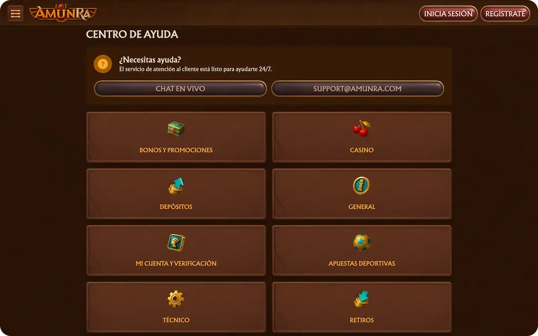 ayuda del casino amunra
