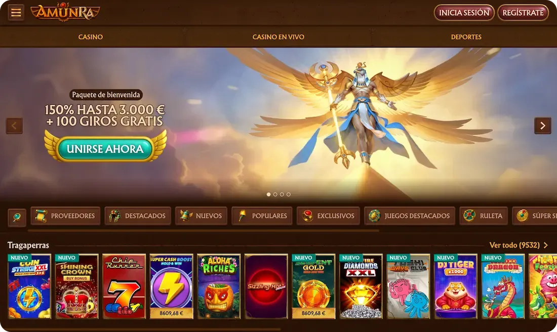 sitio web del casino amunra